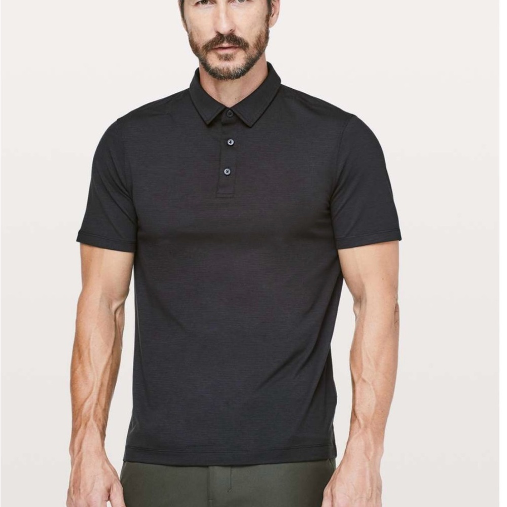 Lululemon Evolution Short-Sleeve Polo Shirt Black Sz S